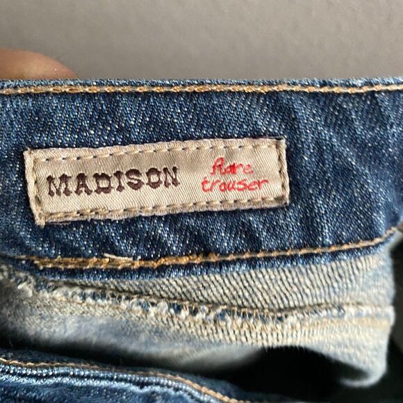 Y2K VTG William Rast Madison Flare Trouser Low Rise Jeans 28 x 32 Snap Button - Picture 6 of 10